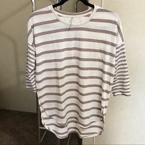 COLOR THREAD striped T Shirt